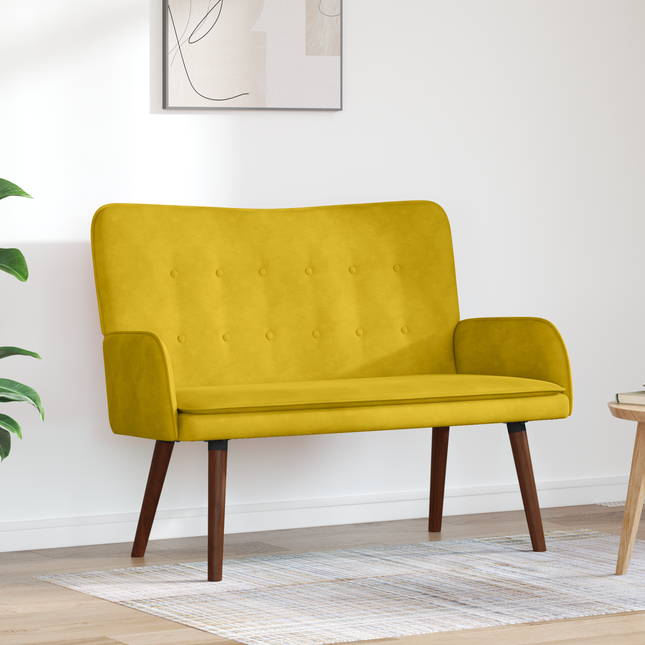 2-sits soffa Gul 115 x 61 x 87 cm Sammet