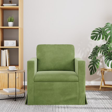 Soffa Ljusgrön 78 x 78 x 80 cm Sammet