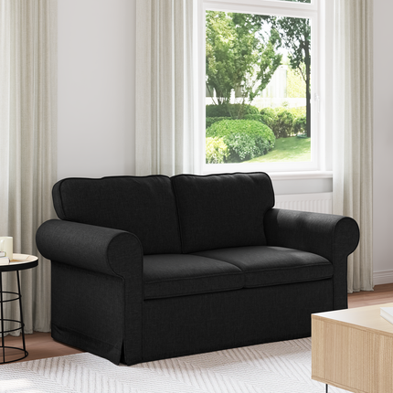 Soffa Svart 155 x 82 x 80 cm tyg