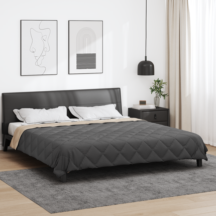 Full Års-Duvet Antracit och Taupe 220 x 240 cm Mikrofiber