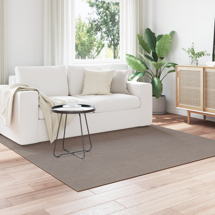 Områdesmattor Fyrkantig LUGO Taupe 200 x 200 cm Polyester