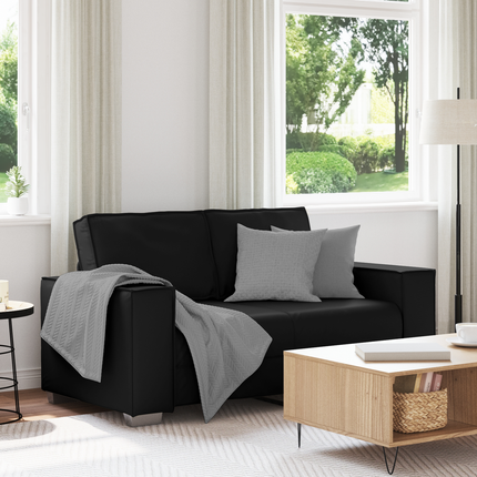 Tvåsitssoffa Svart 160 cm Konstläder