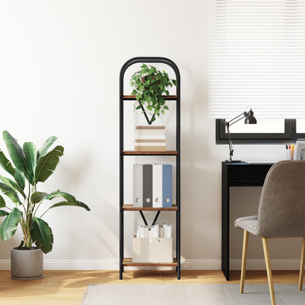 Hyllsystem 4 nivåer 40 x 30 x 146 cm Konstruerat trä