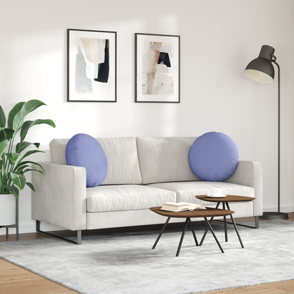 Sittkuddar 2 st tyg Jeansblå Ø50 x 19 cm