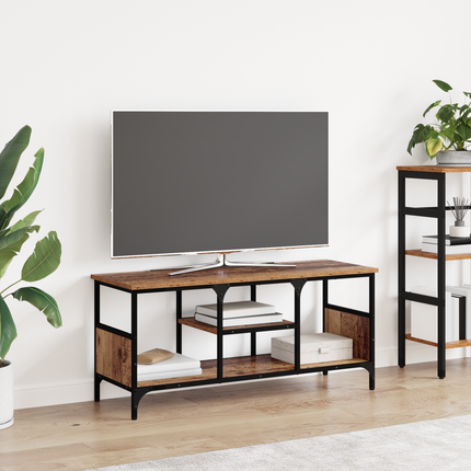 TV-skåp Gammalt trä 100 x 35 x 45 cm Konstruerat trä och järn
