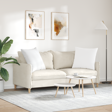 Sofakuddar 2 st tyg Vit 80 x 80 cm