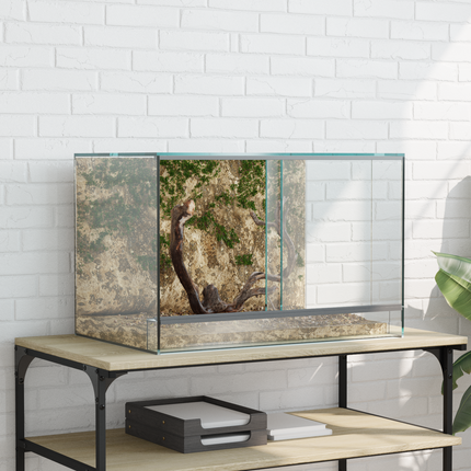 Terrarium med lagring Transparent 60 x 40 x 40 cm Glas