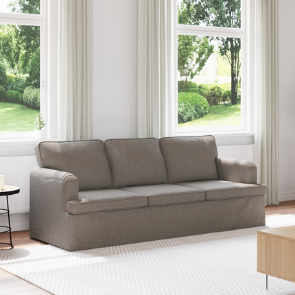 Soffa Taupe 201 x 80 x 85 cm tyg