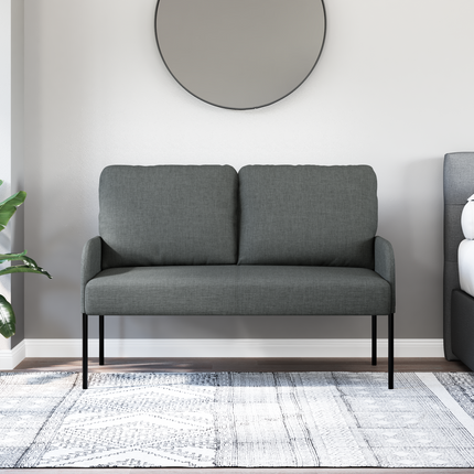 Soffor med kudde 110cm Mörkgrå Plywood