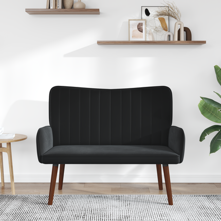 2-sits soffa Svart 115 x 61 x 87 cm Sammet
