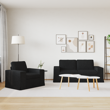 Soffset 2 st Svart tyg