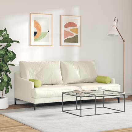 Bolsterkuddar 2 pcs Ljusgrön Ø 15 x 40 cm tyg