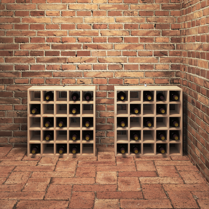 Vinställ 2 st Naturfärg 56 x 25 x 56 cm Massiv furu