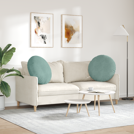 Sittkuddar 2 pcs Havgrön Ø 40 x 13 cm Sammet