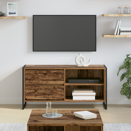 TV-skåp 100 x 36 x 49,5 cm Gammalt trä Konstruerat trä