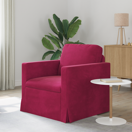 Soffa Vinröd 78 x 78 x 80 cm Sammet