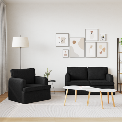 Soffset 2 st Svart tyg