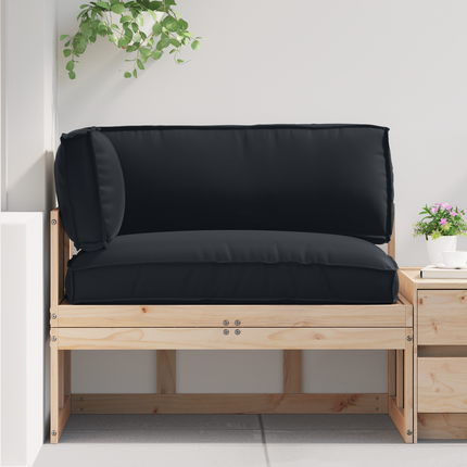 Pallkuddset Oxford Tyg Svart 120 x 80 x 52 cm