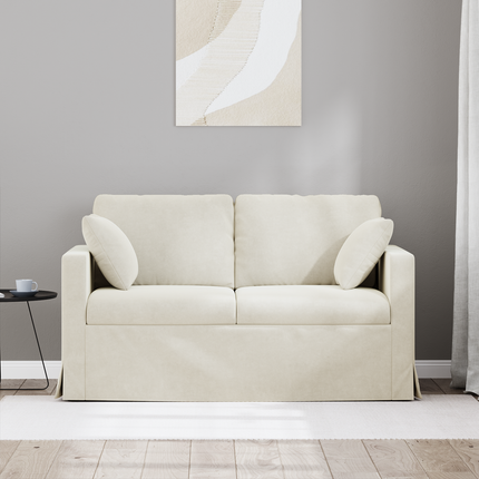 Soffa Kräm 138 x 78 x 80 cm Sammet
