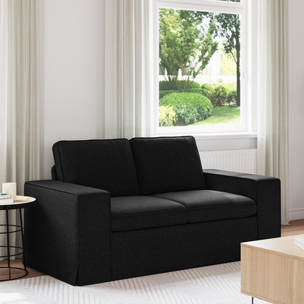 Soffa Svart 162 x 80 x 82 cm tyg