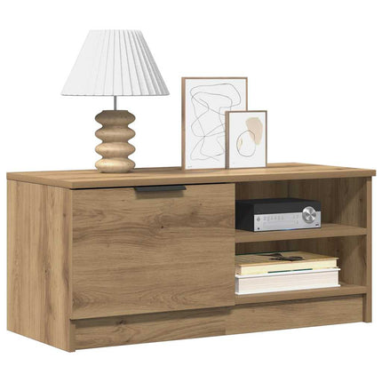 Tv-bänk artisan ek 80x35x36,5 cm konstruerat trä