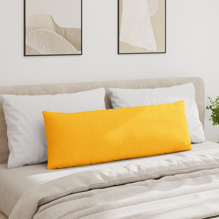Sofakuddar 2 pcs Ljusgul 120 x 40 cm Kordread tyg