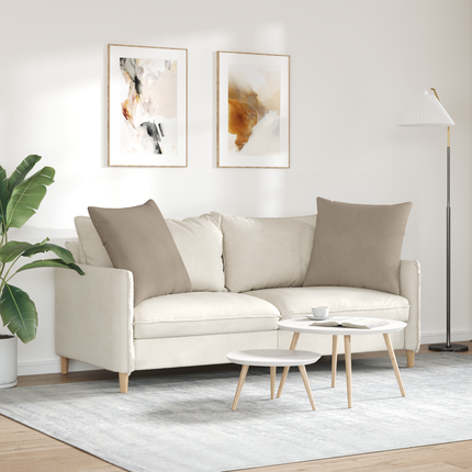 Sofakuddar 2 pcs Taupe 60 x 60 cm tyg