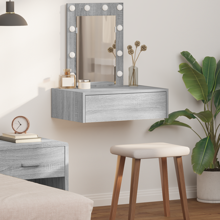 Smyckebord Grå 60 x 40 x 70 cm Konstruerat trä