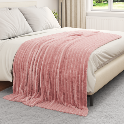 Kastfilt Rosa 200 x 150 cm Fleece