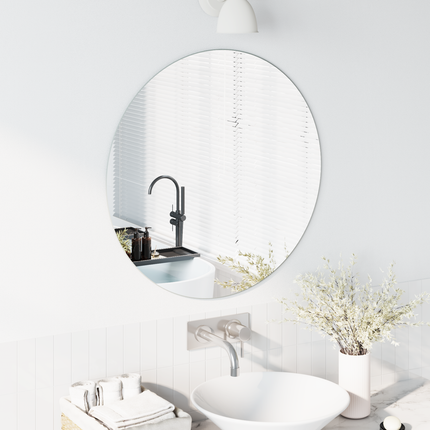 Väggspegel Rund Ø 70 cm härdat glas