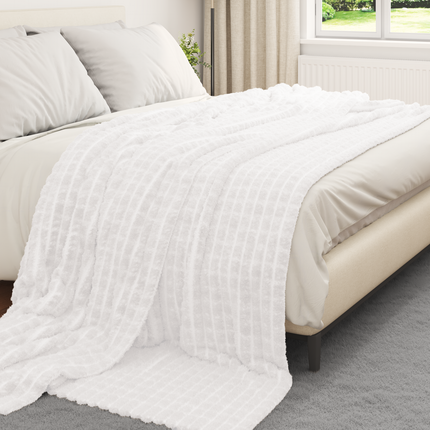 Kastfilt Vit 240 x 220 cm Fleece
