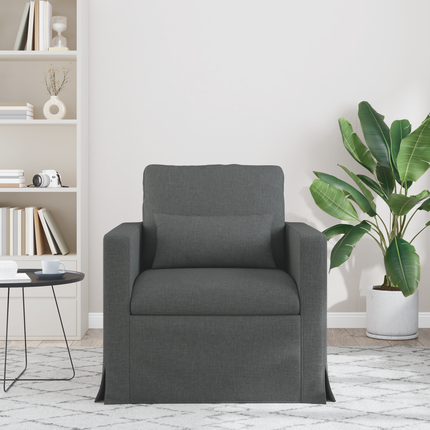 Soffa Mörkgrå 78 x 78 x 80 cm tyg