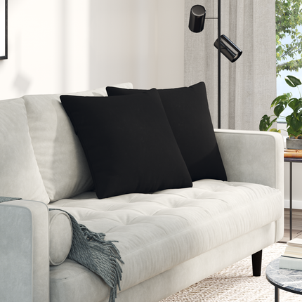 Sofakuddar 2 pcs Svart 50 x 50 cm tyg