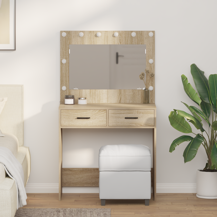 Smyckebord Sonoma-ek 78,5 x 41 x 135 cm Konstruerat trä