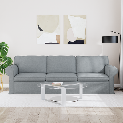Soffa Ljusgrå 245 x 82 x 80 cm tyg