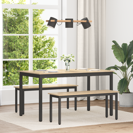 Matbord 140 x 80 x 75 cm METALL Rektangulär