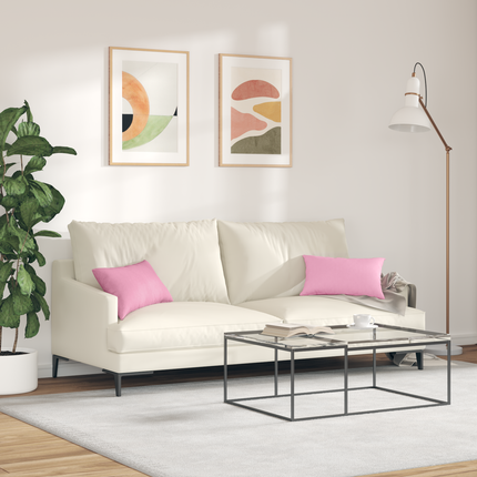 Sofakuddar 2 st tyg Rosa 50 x 30 cm