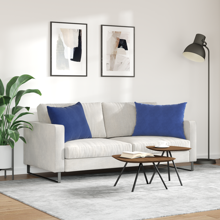 Sofakuddar 2 pcs Polisblå 70 x 50 cm Kordread tyg