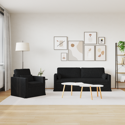 Soffset 2 st Svart tyg