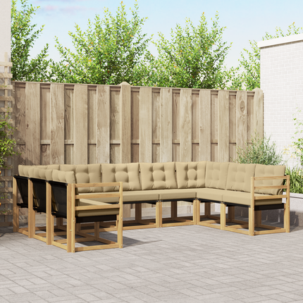 Utomhussoffset 9 st Vit och Beige