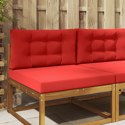 Utomhus Soffa Kudde Polyester Röd 80 x 80 x 8 cm