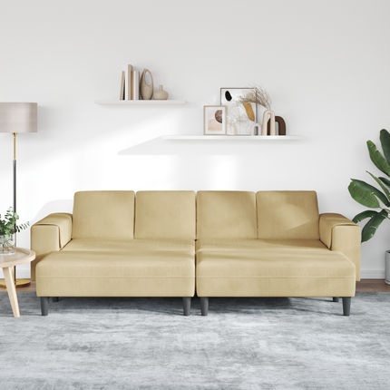 Soffa Grågrön 250 x 188 x 76 cm Kordread tyg