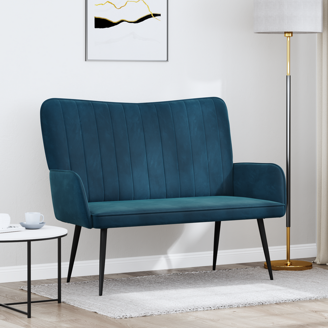2-sits soffa Blå 115 x 61 x 87 cm Sammet