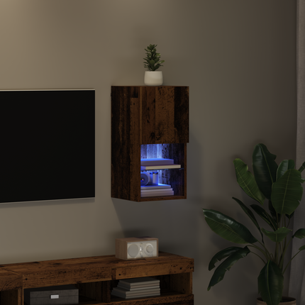 Väggmonterad TV-skåp 30,5 x 30 x 60 cm Gammalt trä
