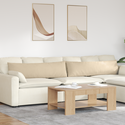Sofakuddar 2 pcs Kräm 145 x 40 cm tyg