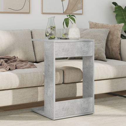 Sidobord Betonggrå 40 x 38 x 62,5 cm Konstruerat trä