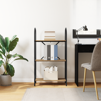 Hyllsystem 3 nivåer 60 x 30 x 109 cm Konstruerat trä Artisan Ek