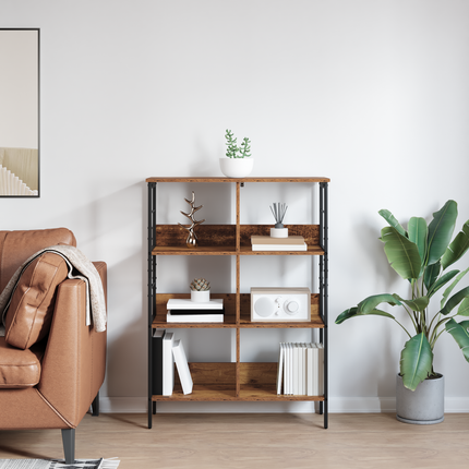 Hyllsystem 6 nivåer 82 x 32 x 112 cm Konstruerat trä