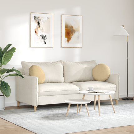 Sittkuddar 2 st Kordread tyg Grågrön Ø 40 cm