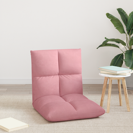 Justerbar golvstol Rosa Sammet